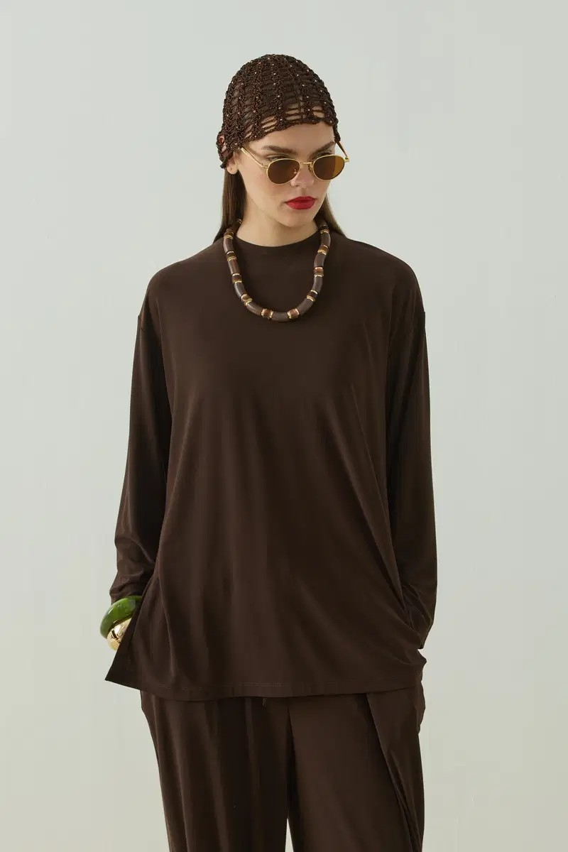 Qanu Alya T-shirt Kahverengi