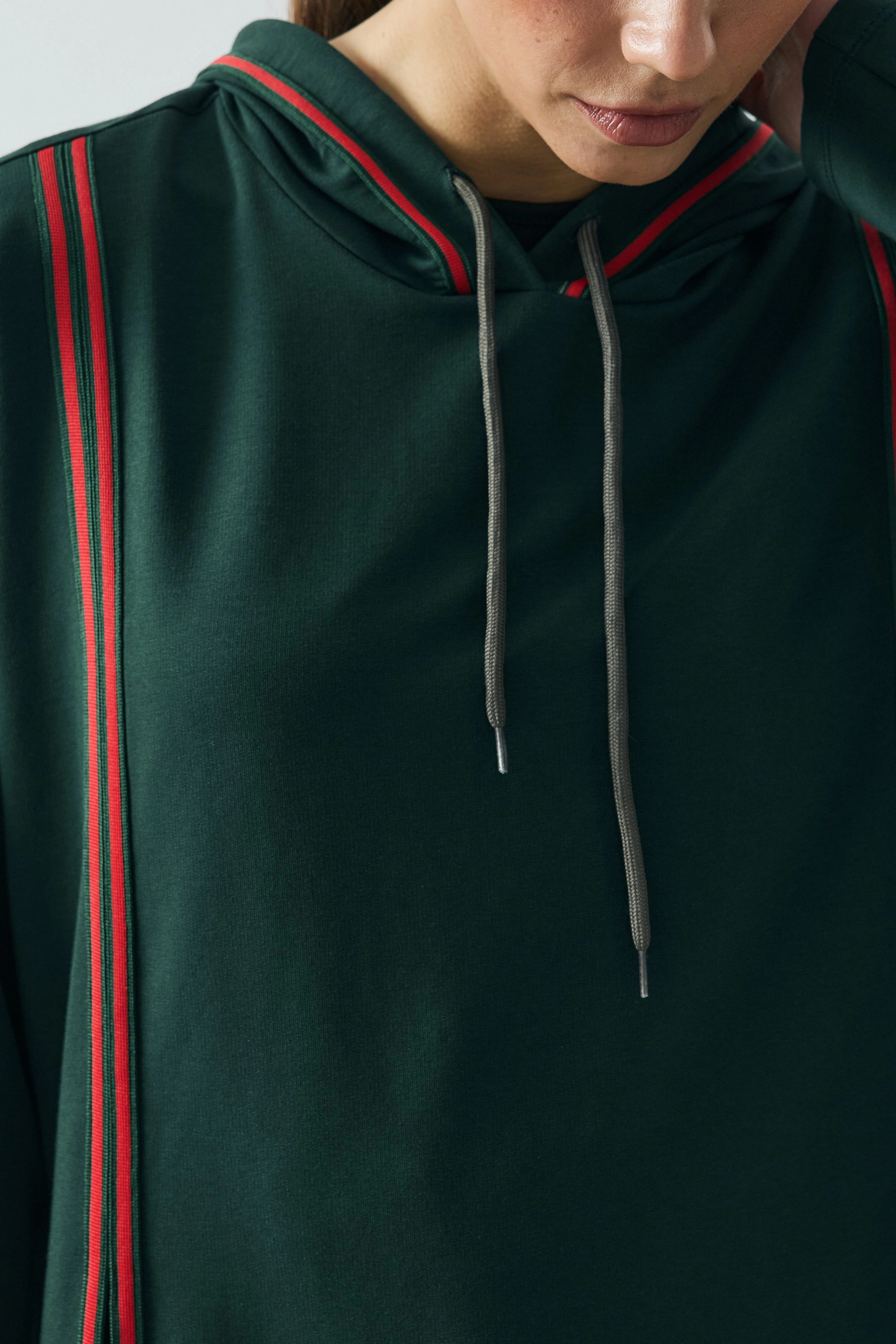 Qanu Colette Yırtmaçlı Sweatshirt Yeşil