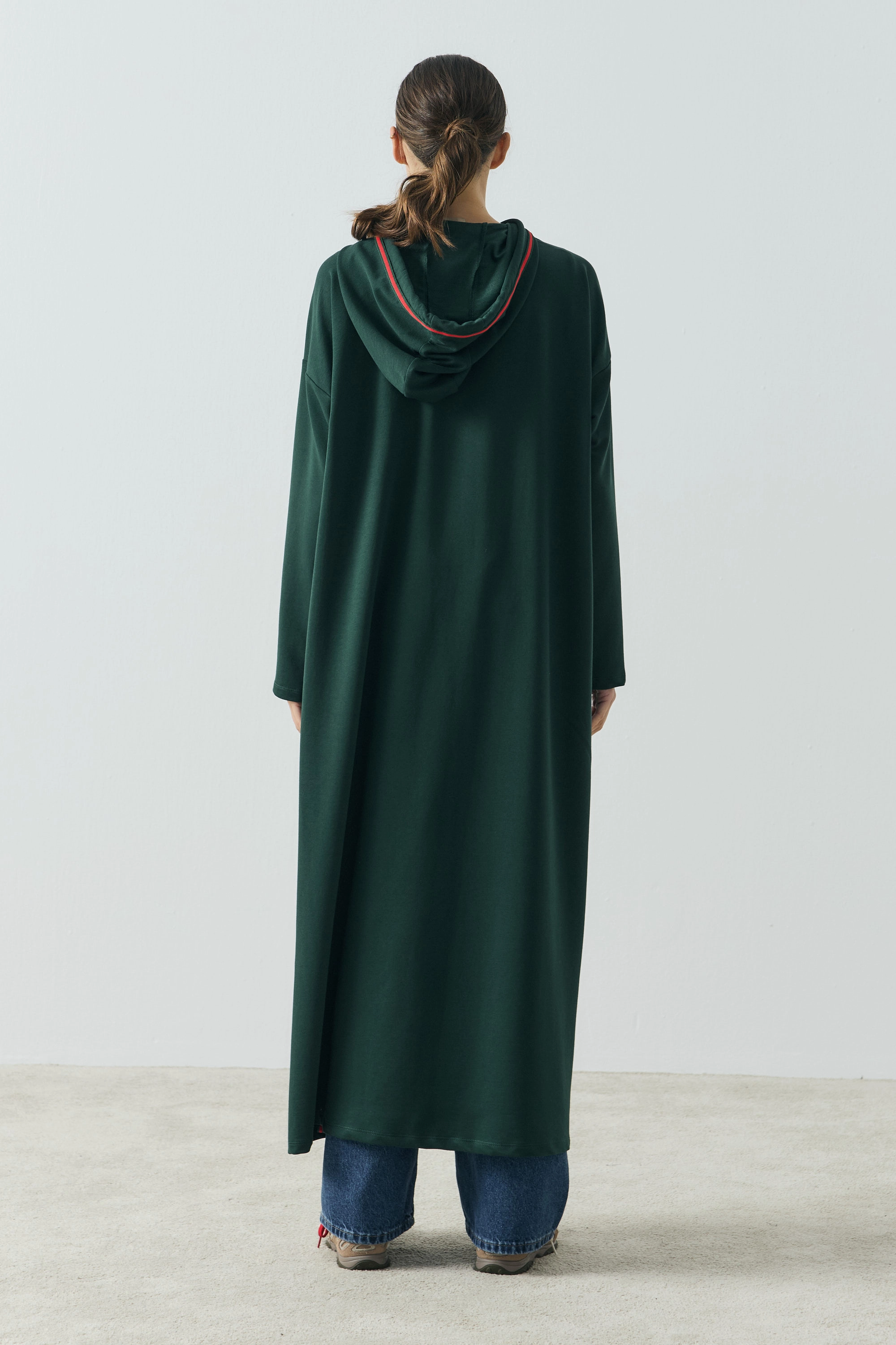 Qanu Colette Yırtmaçlı Sweatshirt Yeşil