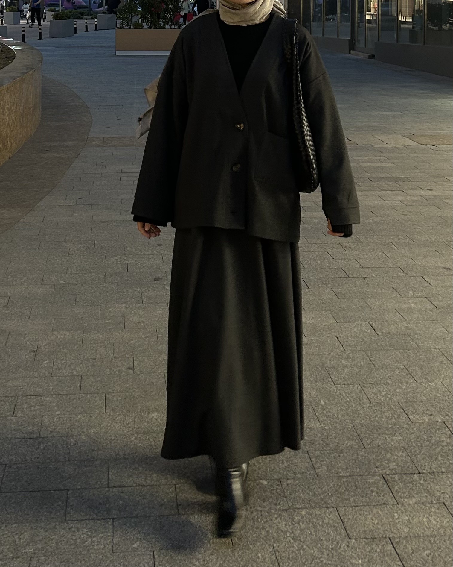 Qanu Maria Etek Gri 
