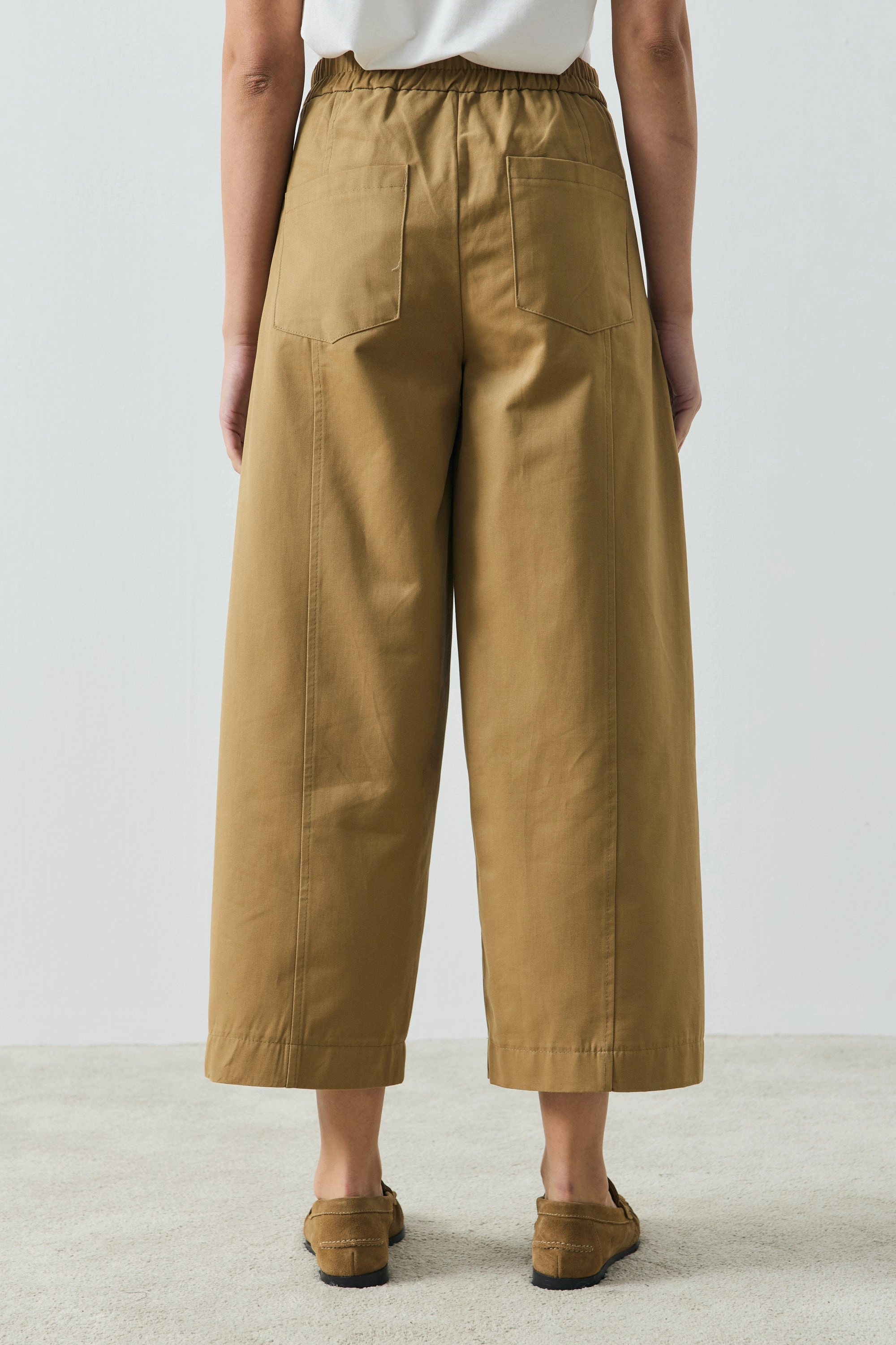 Qanu Mila Barrel Pantolon Camel 