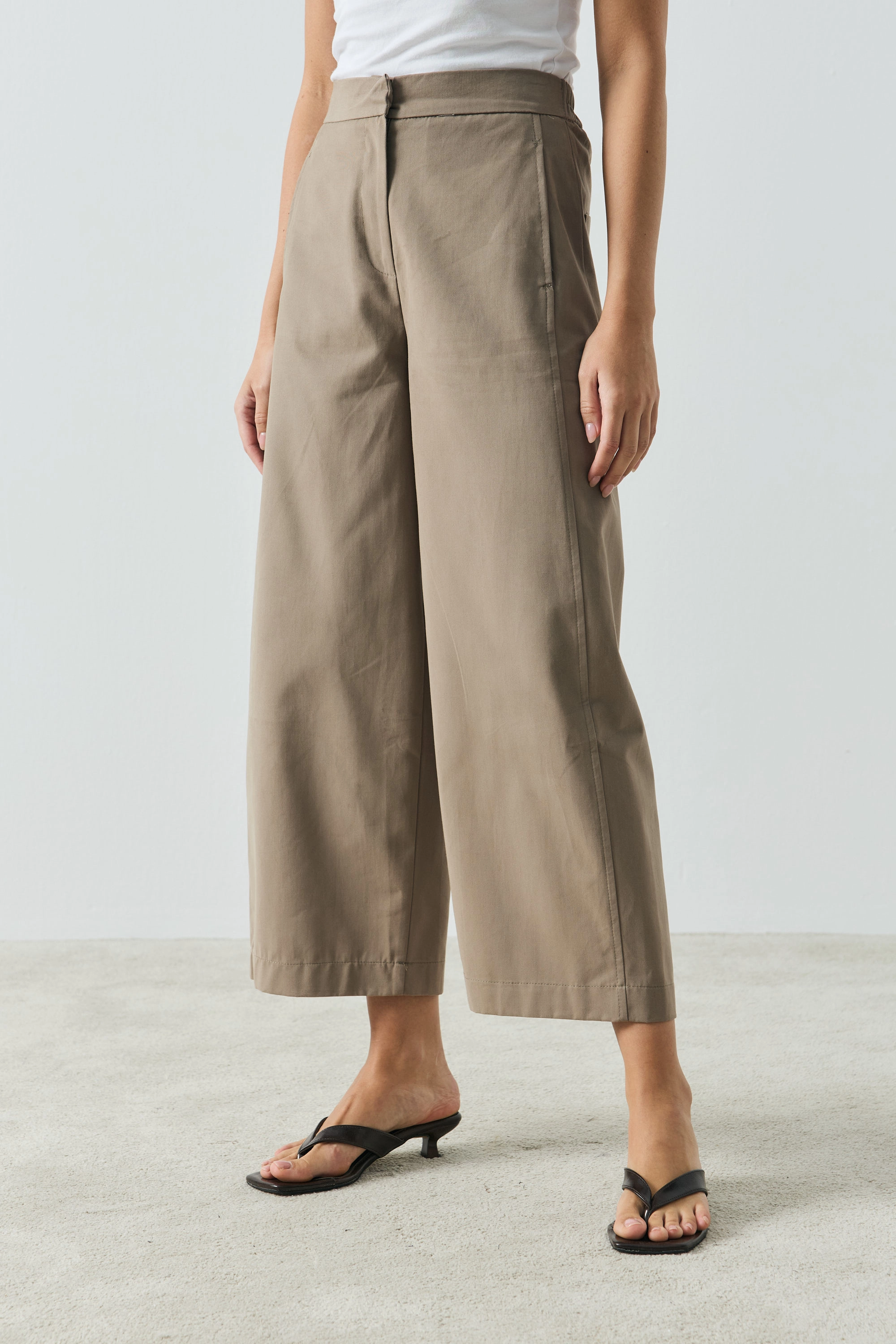 Qanu Mila Barrel Pantolon Vizon 