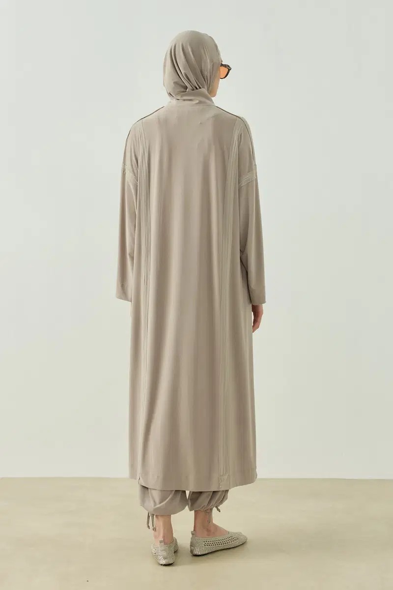 Qanu Siena Fermuarlı Tunik Vizon