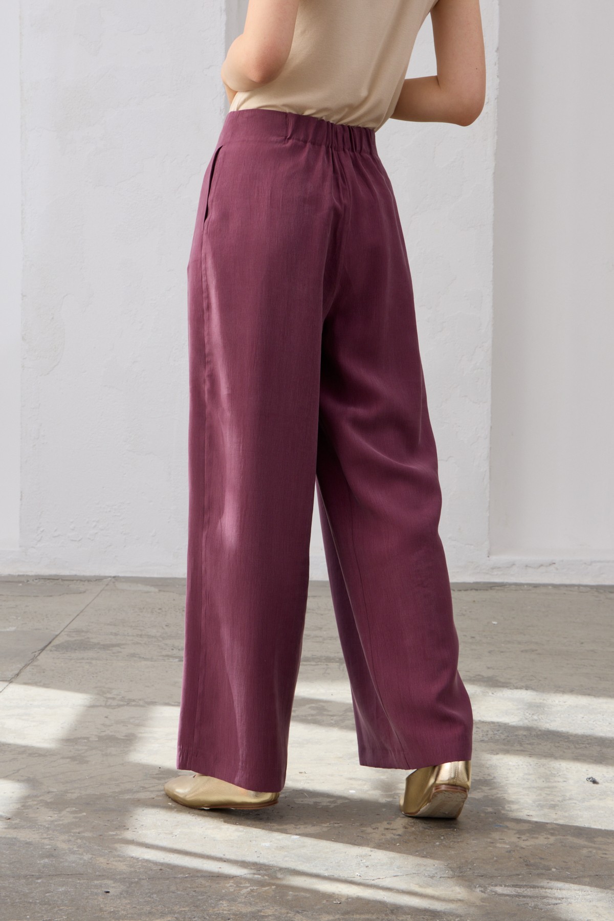 Qanu Violet Pantolon Mürdüm