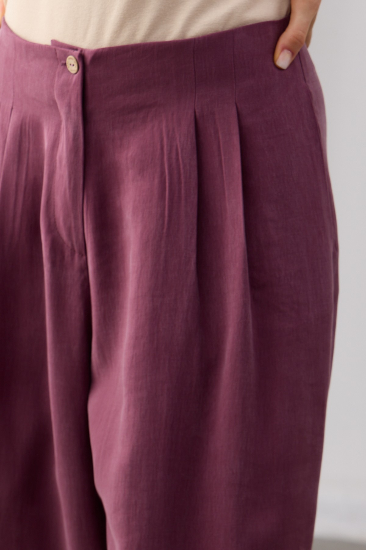 Qanu Violet Pantolon Mürdüm