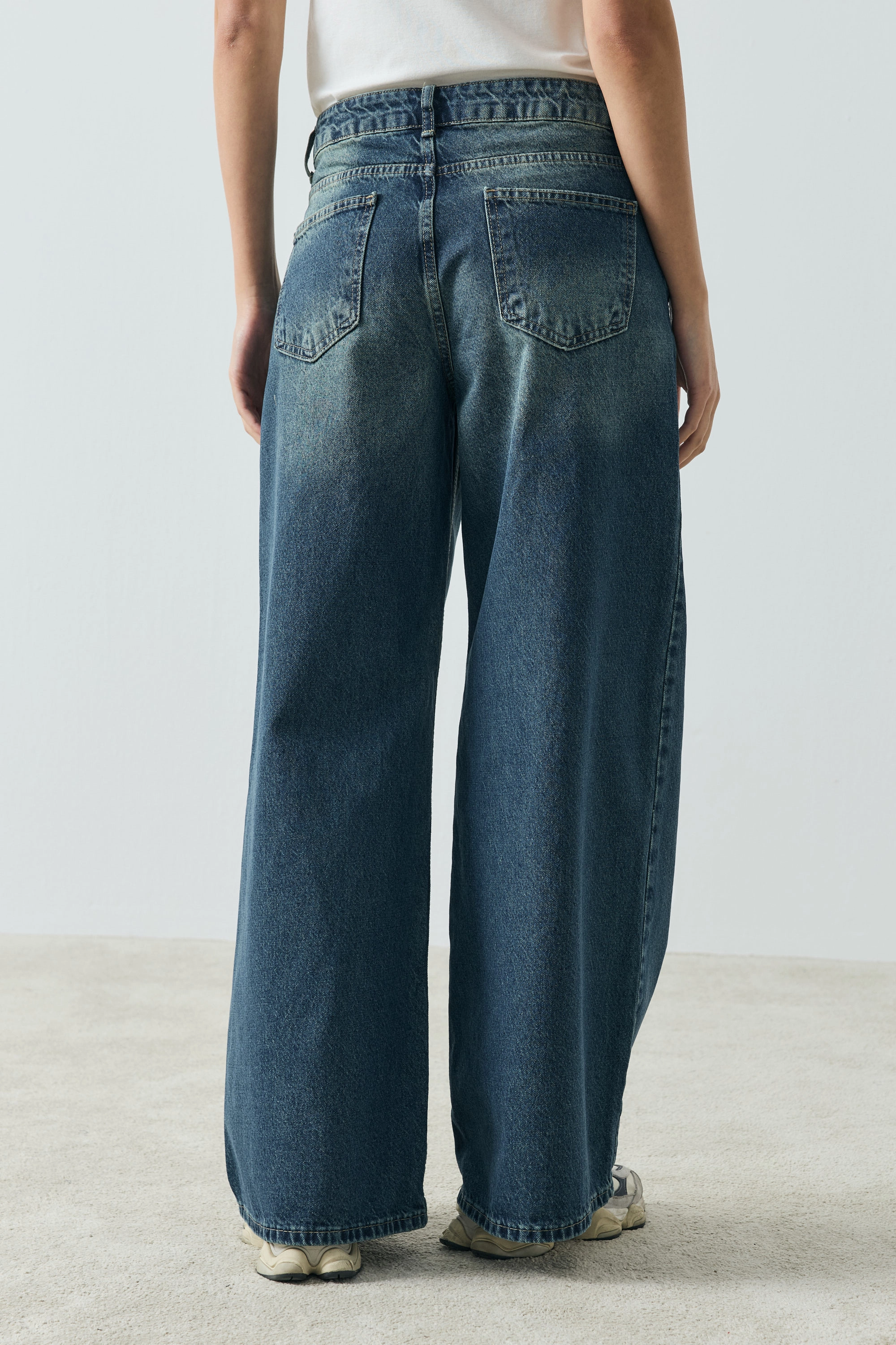 Qanu Wide Leg Pantolon Mavi 